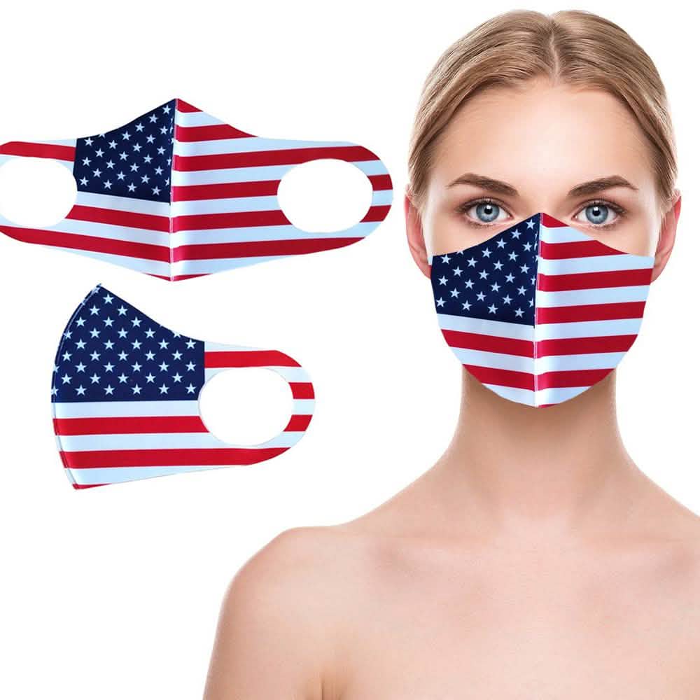 Paquete de 3: Mascarilla Reutilizable No Médica con Bandera de EE. UU.