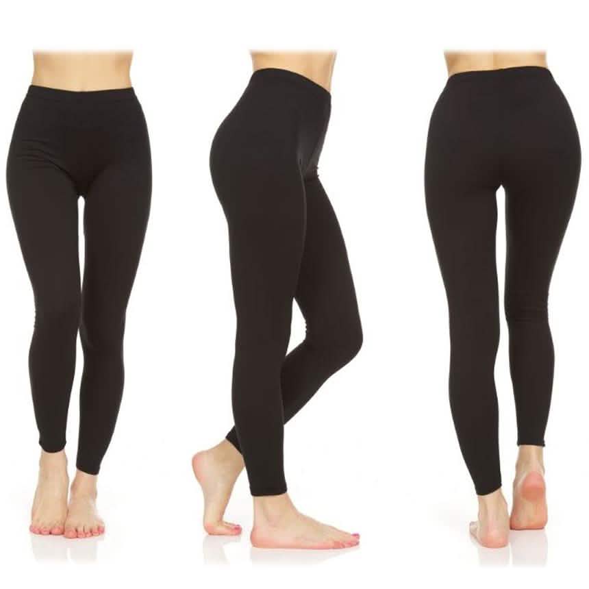 Paquete de 3: Leggings de mujer súper suaves con efecto moldeador y cepillado para uso diario