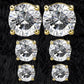 3-Pairs: Elements of Love Crystal Stud Earrings