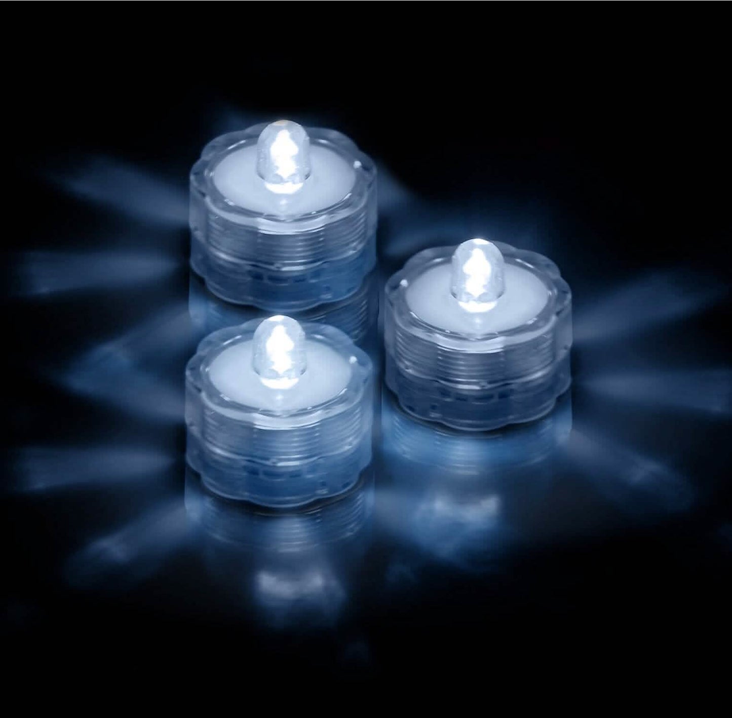 3 unidades: Luces de té LED sumergibles, velas impermeables