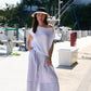 Cotton Gaucho Pants - Nautical Stripe