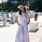 Cotton Gaucho Pants - Nautical Stripe