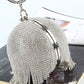 Women's Rhinestone Banquet Clutch Fringe Tape Bracelet Evening Bags