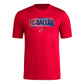 adidas Mens Short Sleeve Pre-Game T-Shirt Team Power Red/Fc Dallas 3X-Large