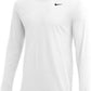 Nike - Playera con gorro Dry de manga larga para hombre, color azul marino, talla mediana