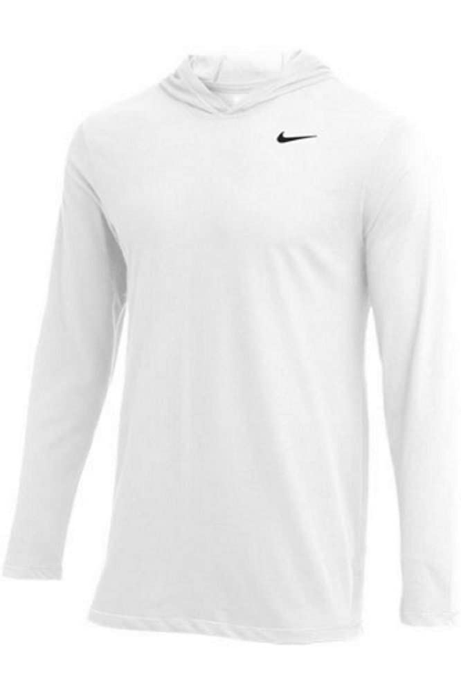 Nike - Playera con gorro Dry de manga larga para hombre, color azul marino, talla mediana