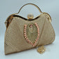 Elegant Shimmer Evening Clutch Bag with Rhinestone Embellishments