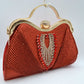 Elegant Shimmer Evening Clutch Bag with Rhinestone Embellishments