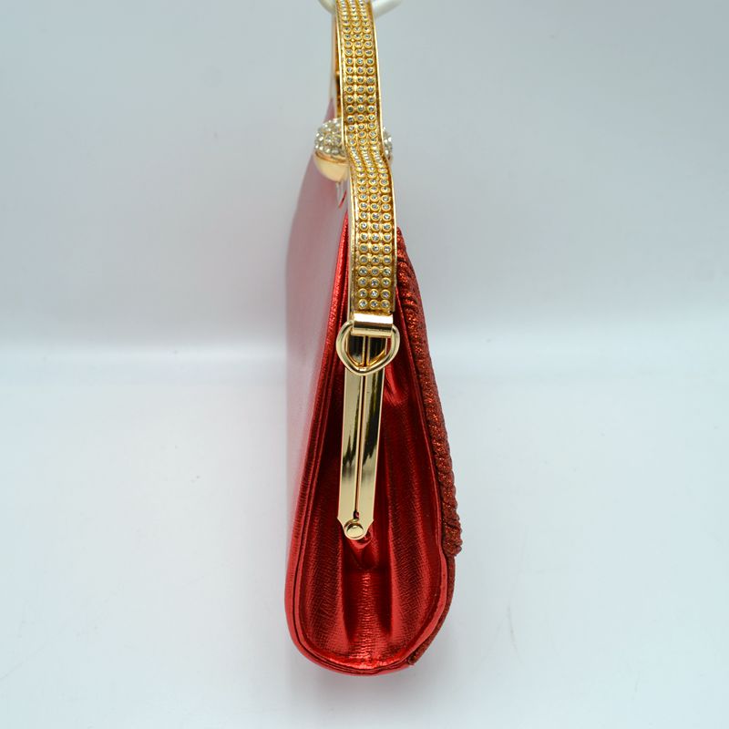Elegant Shimmer Evening Clutch Bag with Rhinestone Embellishments