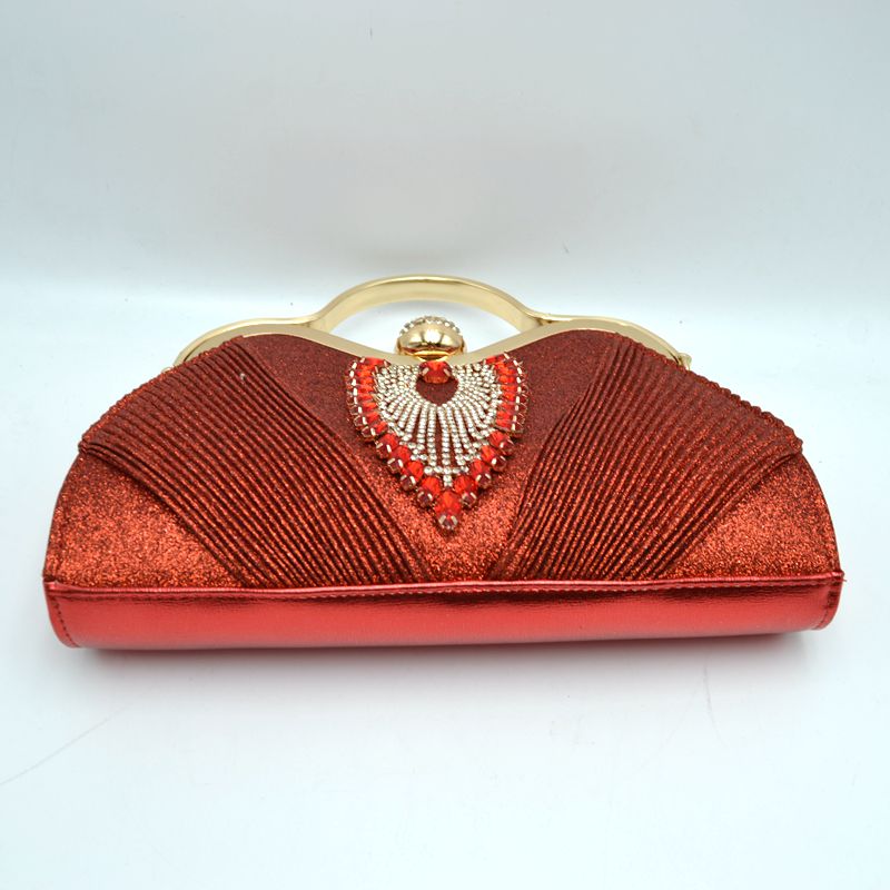 Elegant Shimmer Evening Clutch Bag with Rhinestone Embellishments