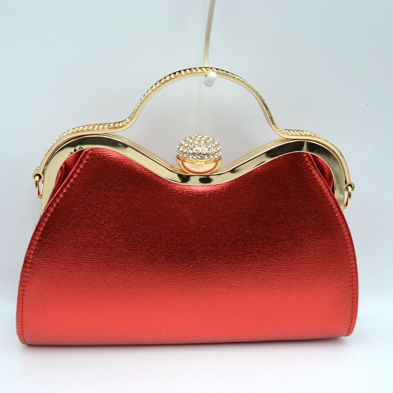 Elegant Shimmer Evening Clutch Bag with Rhinestone Embellishments