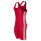 adidas Wrestling 3 Stripes Singlet - Red/White - Youth Large
