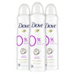 Dove 0 percent Deodorant Spray For 48 Hour Protection Coconut and Pink Jasmine Aluminum Free Deodorant 4 oz 3 Count White 4 Ounce (Pack of 3)
