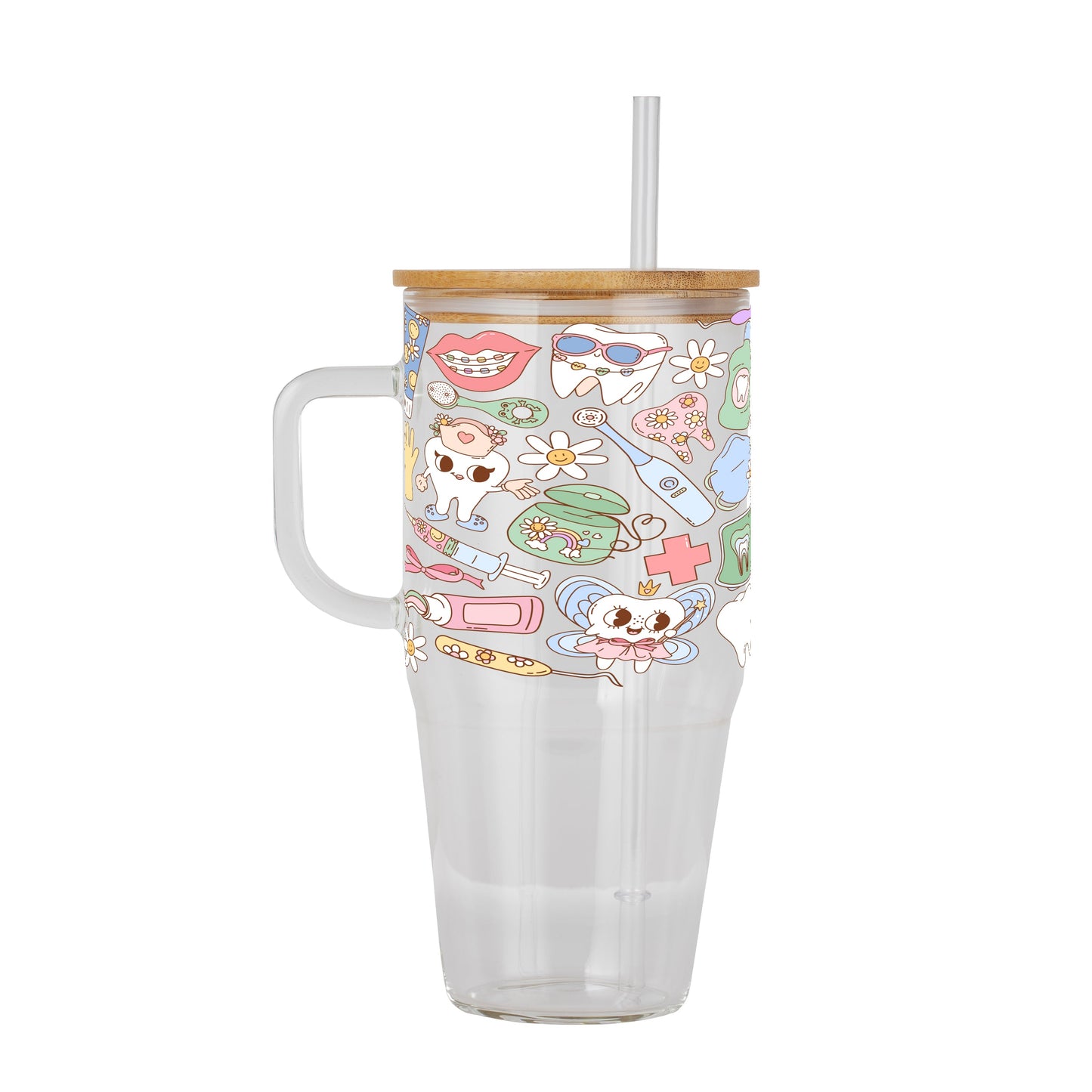 Groovy Dental Glass Cups