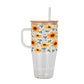 Sunflower With Bees Glass Cups