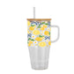 Spring Lemons Glass Cups