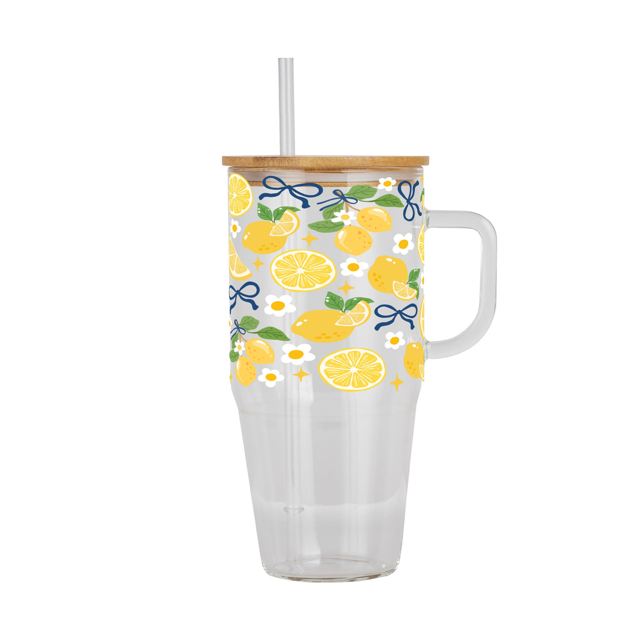 Spring Lemons Glass Cups