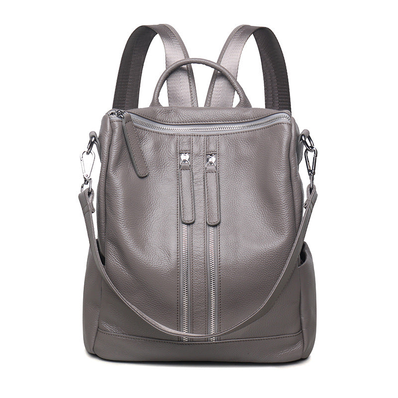 Women's Leather Oxford Woven Large Capacity Tide Backpacks
