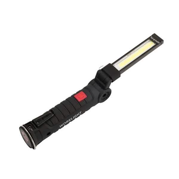Lámpara de inspección con rotación de 360° LED + COB Lámpara de trabajo recargable inalámbrica flexible