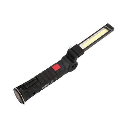 Lámpara de inspección con rotación de 360° LED + COB Lámpara de trabajo recargable inalámbrica flexible