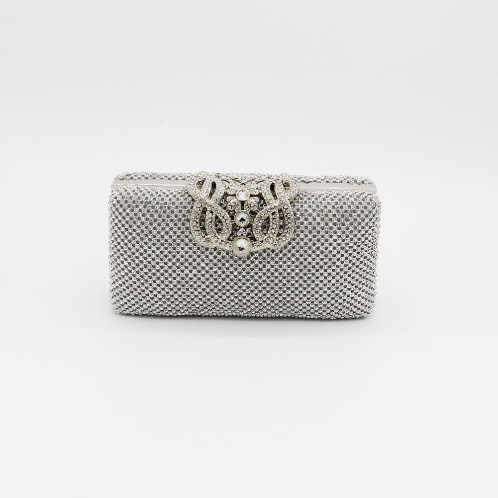 Fan Crown Refined Rhinestone Banquet Hand Evening Bags