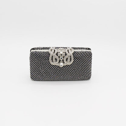 Fan Crown Refined Rhinestone Banquet Hand Evening Bags