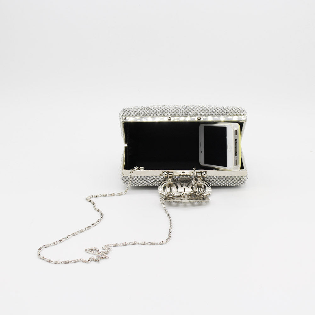 Fan Crown Refined Rhinestone Banquet Hand Evening Bags