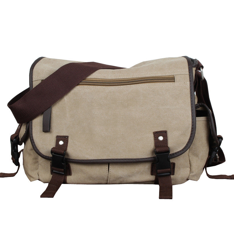 Men's Unique Versatile Canvas Horizontal Fashion Men's Messenger Bags