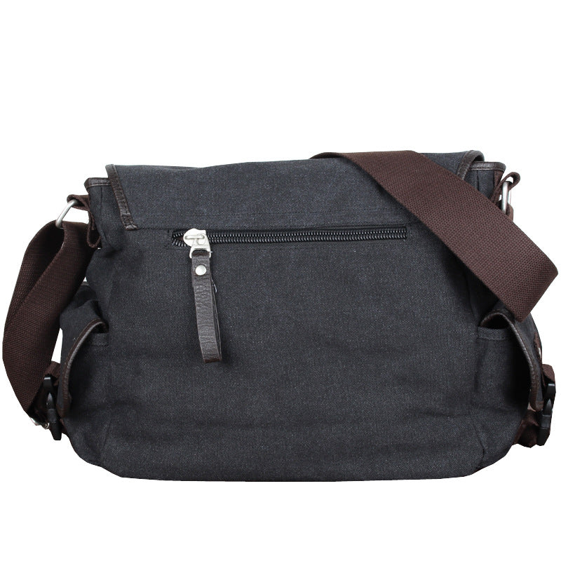 Men's Unique Versatile Canvas Horizontal Fashion Men's Messenger Bags