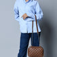 Mini Quilted Crossbody Bag, Rich Brown
