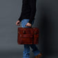 Tuscany Italian Leather Briefcase, Tan