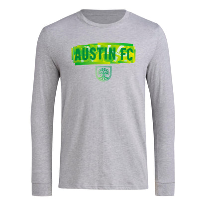adidas Mens Size Long Sleeve Pre-Game T-Shirt Medium Grey Heather/Austin Fc XX-Large Tall