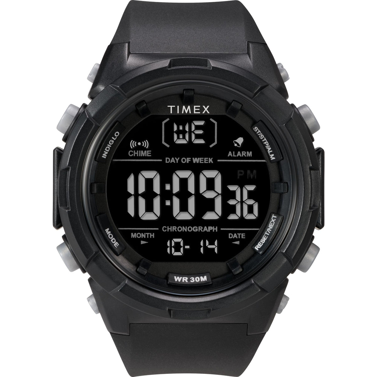 Reloj Digital Timex para Hombre de 50 mm - Correa Negra Esfera Digital Caja Negra