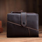 Men's Leather Short Portable Cowhide Zipper Change Ladies Wallets