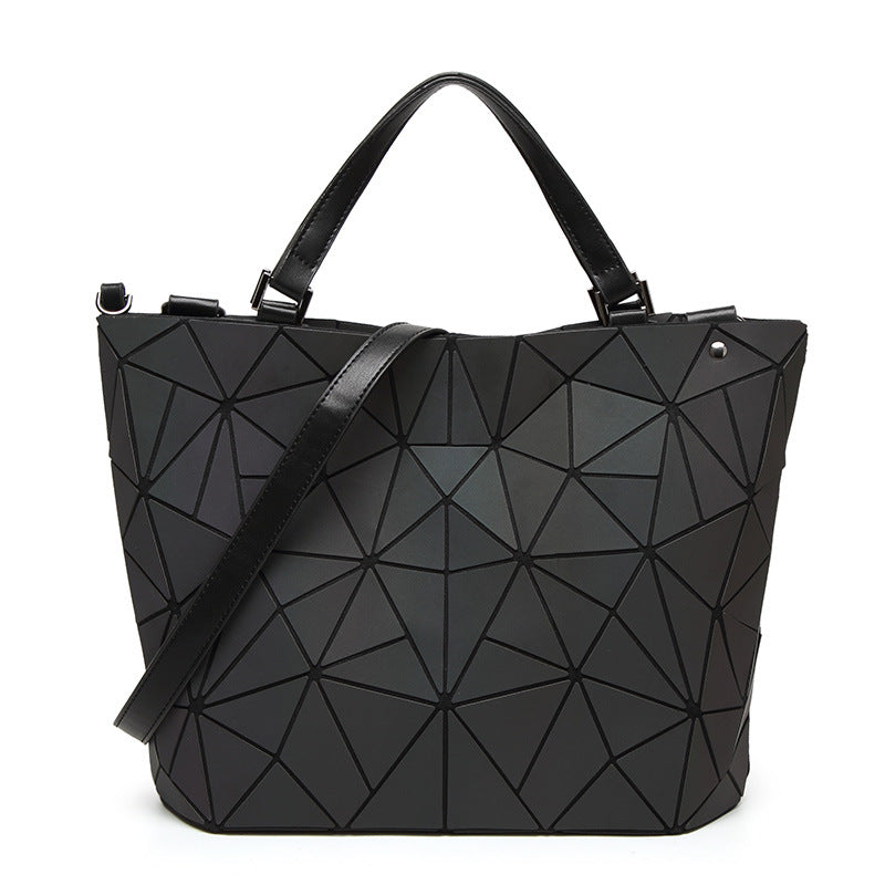 Women's Geometric Diamond Plaid Luminous Messy Handbags