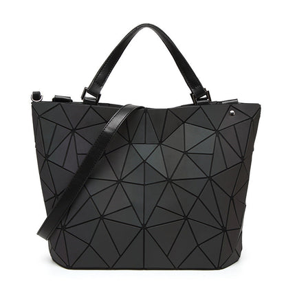Women's Geometric Diamond Plaid Luminous Messy Handbags