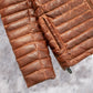 Men's Winter Leather Puffer Jacket