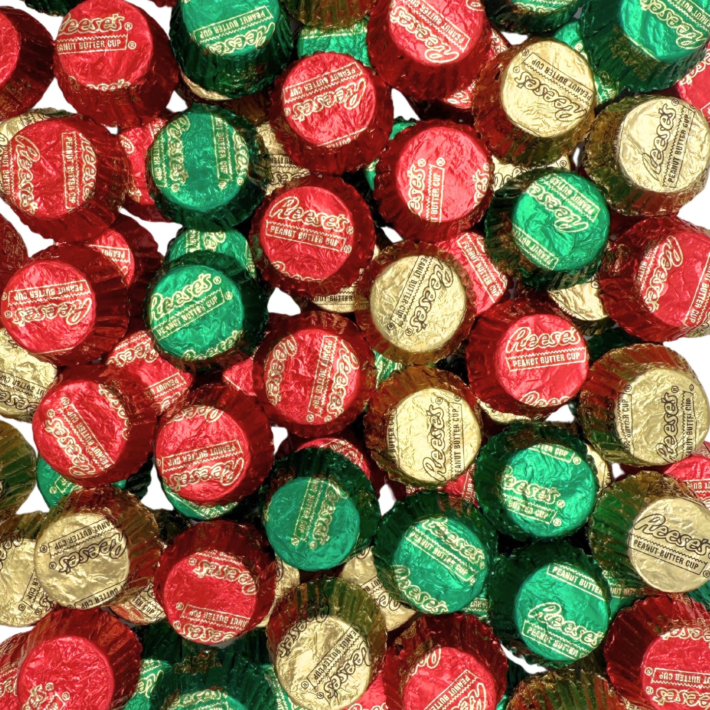 Reese's Miniature Cups Milk Chocolate & Peanut Butter – Christmas Foils, Bulk Value Bag
