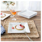 Square Porcelain Dinner Plates, White, Set of 6