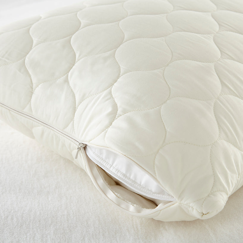 Protectores de almohada acolchados de algodón orgánico elevados