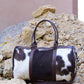 Cowhide Weekend Bag - Stylish Overnight Duffel, Genuine Cow Hide Leather, Perfect for Travel & Getaways, Unique Gift Idea