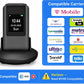 Teléfono plegable 4G desbloqueado para personas mayores, teléfono plegable básico, teléfono móvil para personas mayores, pantalla de 2.8" +1.5", botón SOS, marcación rápida, botones grandes, Bluetooth, cámara, radio FM, batería de 1400 mAh (negro mate).
