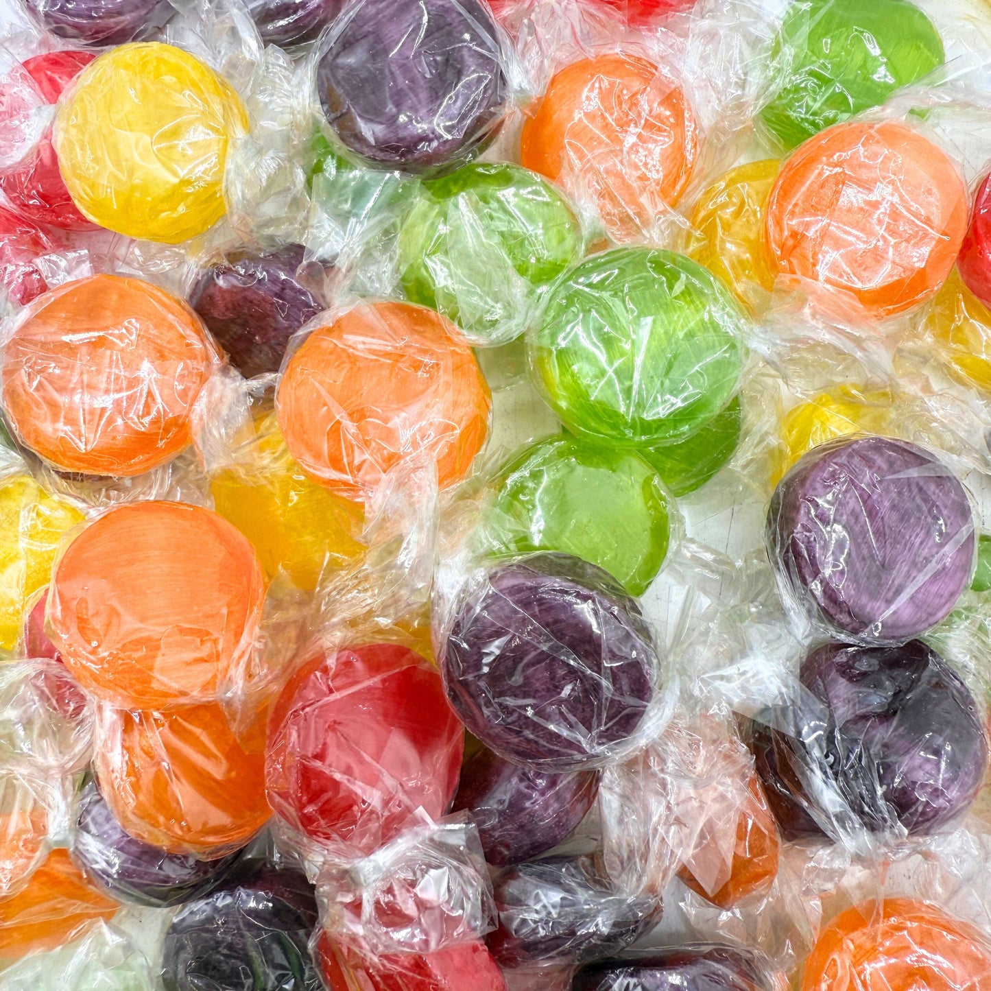 Caramelos duros Fruit Buttons – Surtido de frutas – Bolsa económica a granel