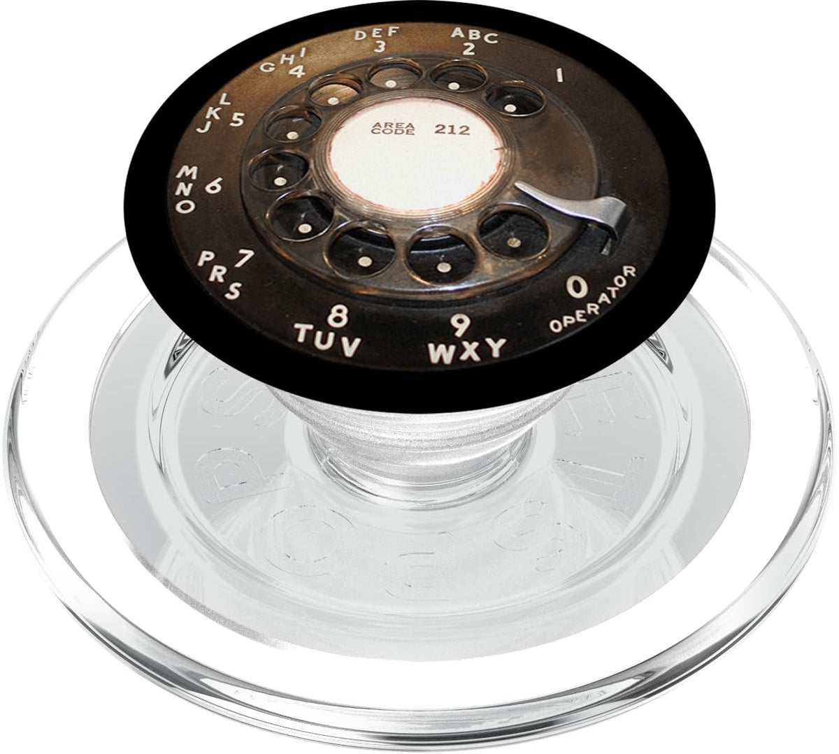 NYC Código de área 212 Teléfono retro de marcación rotativa negro PopSockets MagSafe PopGrip para iPhone