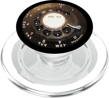NYC Código de área 212 Teléfono retro de marcación rotativa negro PopSockets MagSafe PopGrip para iPhone