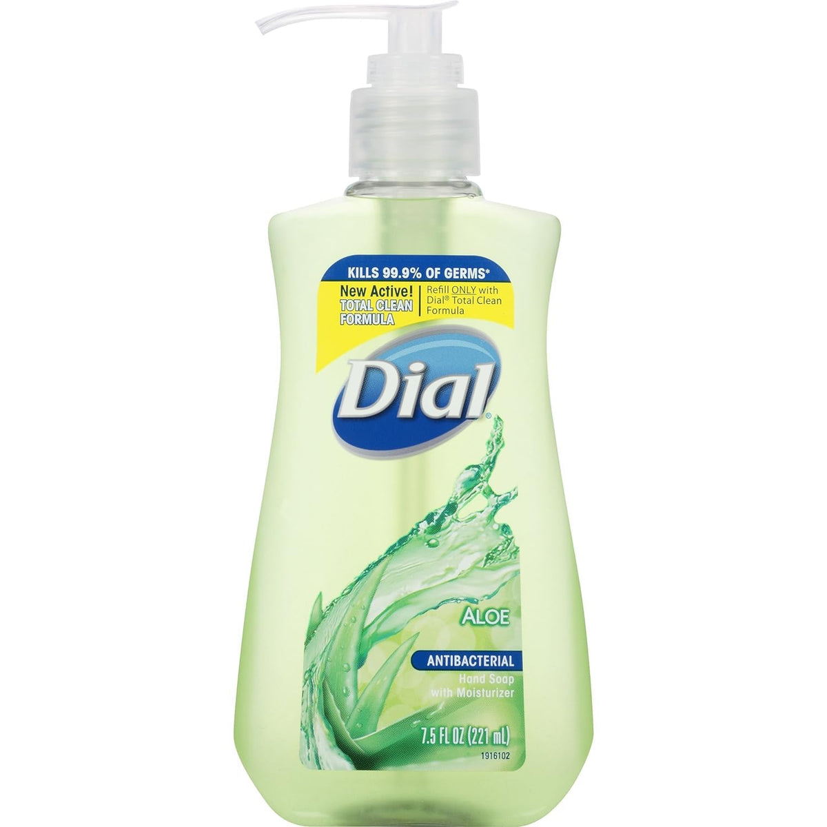 Jabón líquido antibacteriano para manos Dial, con aloe hidratante, 7.5 oz (paquete de 4)