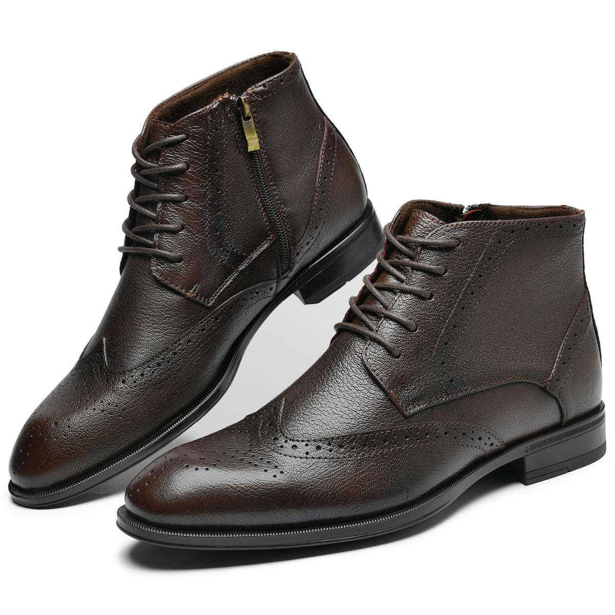 Holy dove Botas Chukka de cuero para hombre, Oxford con puntera, estilo casual, color café, talla 10