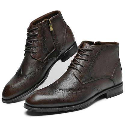 Holy dove Botas Chukka de cuero para hombre, Oxford con puntera, estilo casual, color café, talla 10