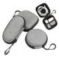 Estuche para Audífonos BetterJonny de EVA Rígido, Paquete de 3 Unidades, Estuche de Transporte Portátil para Audífonos, Estuche Pequeño para Audífonos Bluetooth, Adaptador USB, Cable, Monedero (Gris)