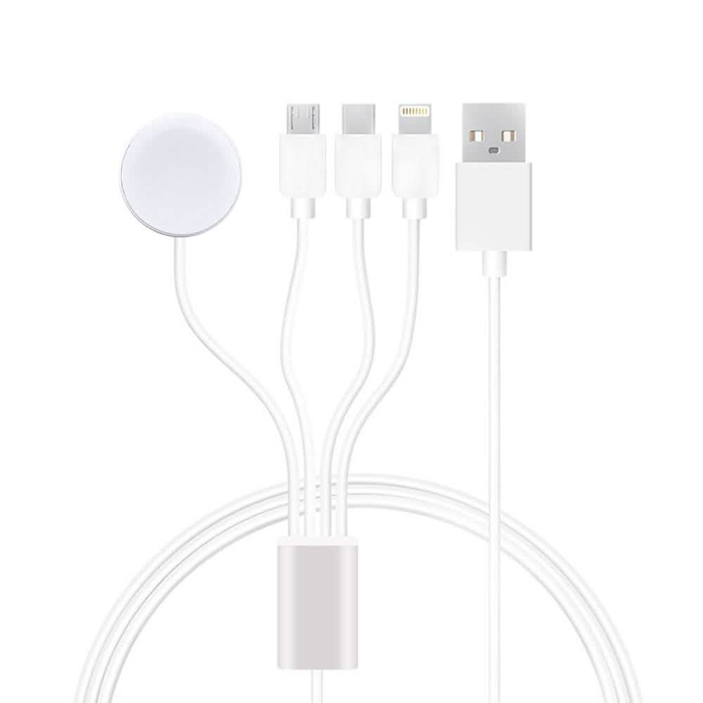 Cargador multipuerto 4 en 1 y cargador para Apple Watch